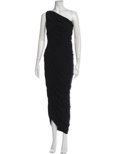 Pre-owned Norma Kamali One-shoulder Long Dress In Blue