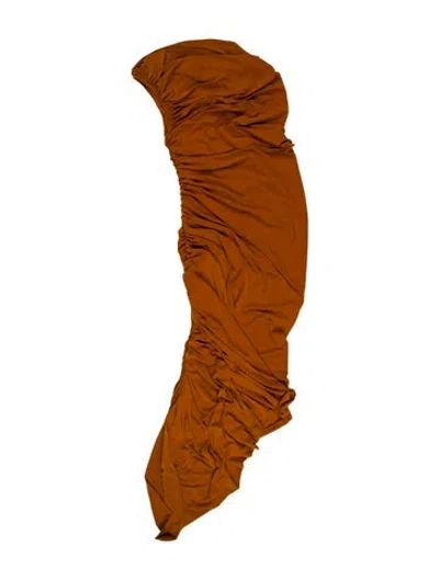 Pre-owned Norma Kamali One-shoulder Long Dress In Brown