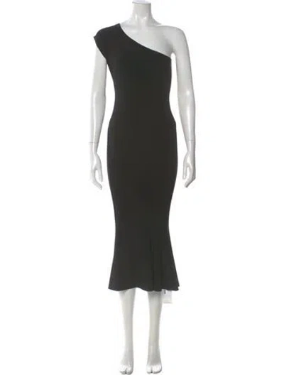 Pre-owned Norma Kamali One-shoulder Long Dress In Green