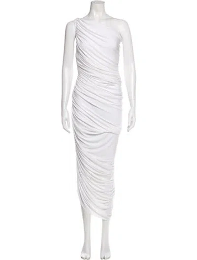 Pre-owned Norma Kamali One-shoulder Long Dress In Neutral