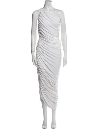 Pre-owned Norma Kamali One-shoulder Long Dress In Neutral
