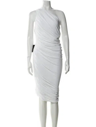 Pre-owned Norma Kamali One-shoulder Long Dress In Neutral
