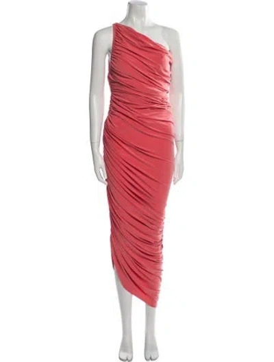 Pre-owned Norma Kamali One-shoulder Long Dress In Pink