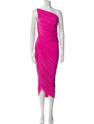 Pre-owned Norma Kamali One-shoulder Long Dress In Pink