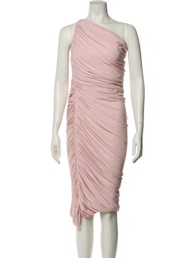 Pre-owned Norma Kamali One-shoulder Long Dress In Pink
