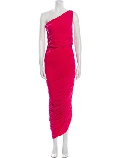 Pre-owned Norma Kamali One-shoulder Long Dress In Pink