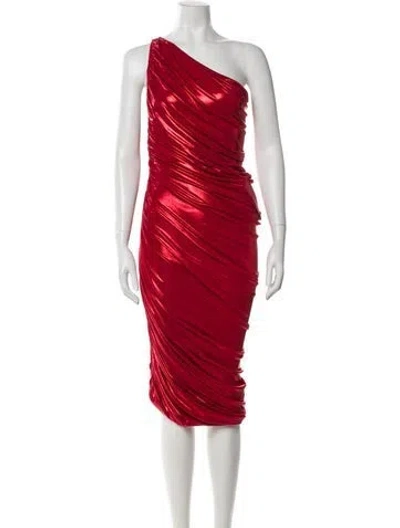 Pre-owned Norma Kamali One-shoulder Long Dress In Pink