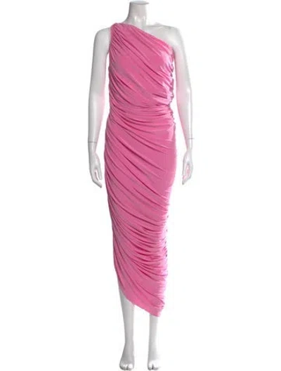 Pre-owned Norma Kamali One-shoulder Long Dress In Pink