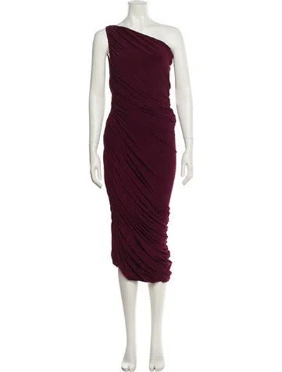 Pre-owned Norma Kamali One-shoulder Long Dress In Purple