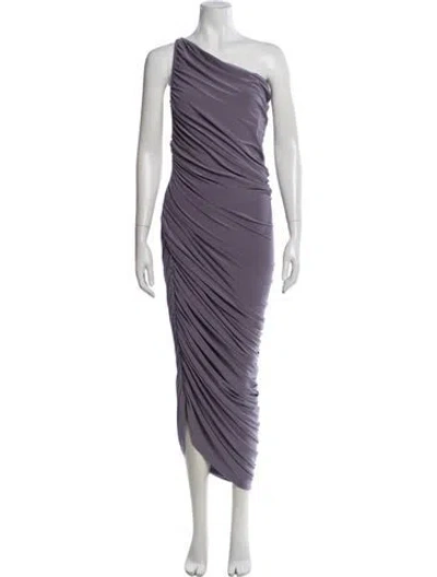 Pre-owned Norma Kamali One-shoulder Long Dress In Purple
