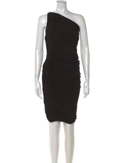 Pre-owned Norma Kamali One-shoulder Long Dress W/ Tags In Black