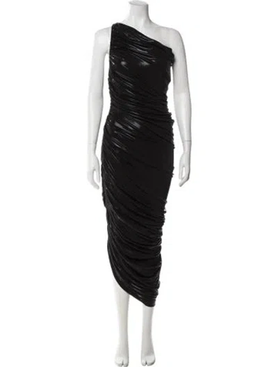 Pre-owned Norma Kamali One-shoulder Long Dress W/ Tags In Black
