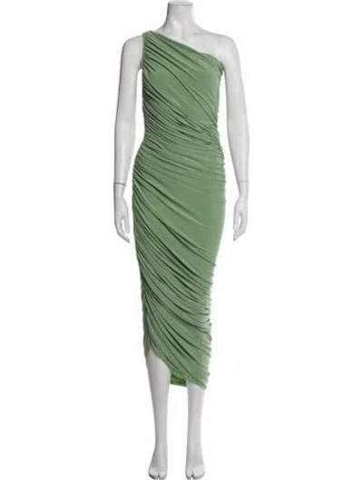 Pre-owned Norma Kamali One-shoulder Long Dress W/ Tags In Green