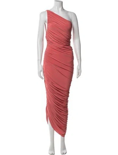 Pre-owned Norma Kamali One-shoulder Long Dress W/ Tags In Pink
