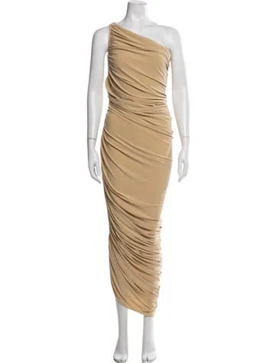Pre-owned Norma Kamali One-shoulder Long Dress W/ Tags In Yellow