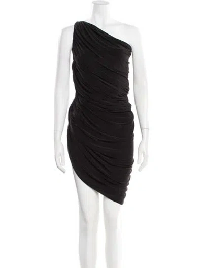 Pre-owned Norma Kamali One-shoulder Midi Length Dress In Black