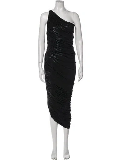 Pre-owned Norma Kamali One-shoulder Midi Length Dress In Multi