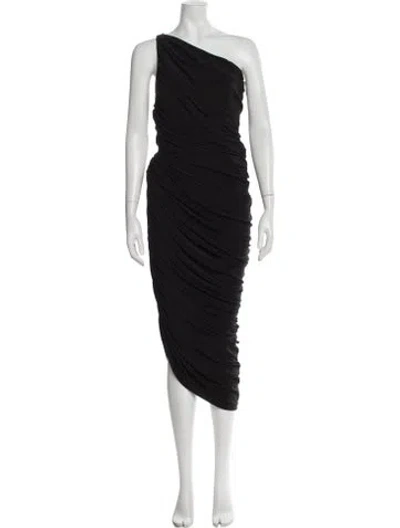 Pre-owned Norma Kamali One-shoulder Midi Length Dress In Multi