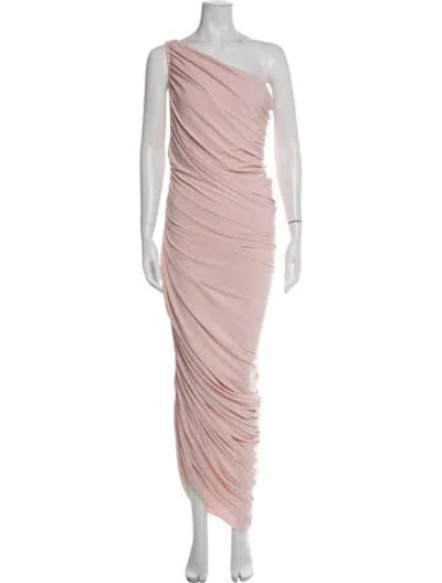 Pre-owned Norma Kamali One-shoulder Midi Length Dress In Pink