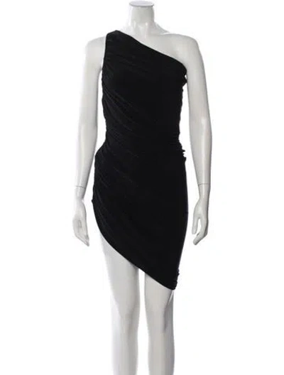 Pre-owned Norma Kamali One-shoulder Midi Length Dress W/ Tags In Black