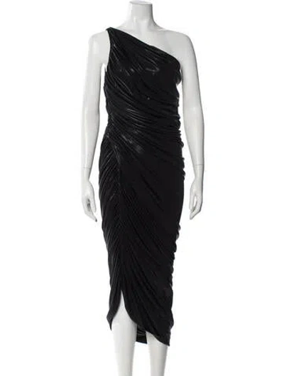 Pre-owned Norma Kamali One-shoulder Mini Dress In Black