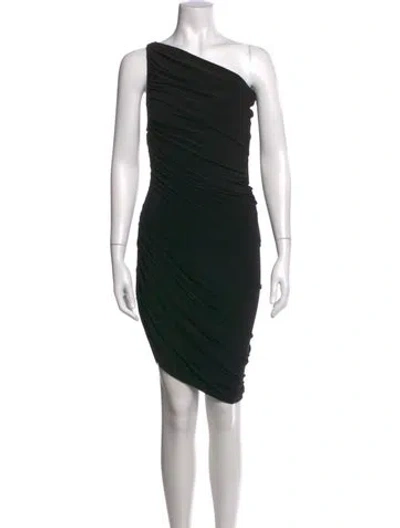 Pre-owned Norma Kamali One-shoulder Mini Dress In Black
