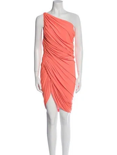 Pre-owned Norma Kamali One-shoulder Mini Dress In Orange