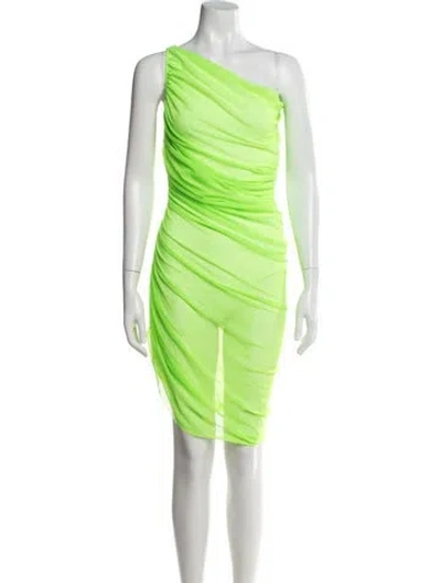 Pre-owned Norma Kamali One-shoulder Mini Dress W/ Tags In Green