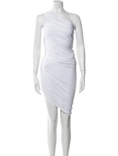 Pre-owned Norma Kamali One-shoulder Mini Dress In White