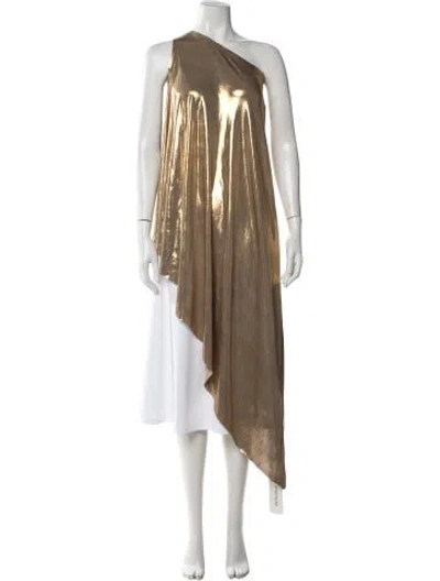 Pre-owned Norma Kamali One-shoulder Sleeveless Top W/ Tags In Brown