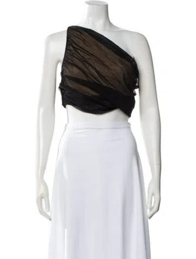 Pre-owned Norma Kamali One-shoulder Sleeveless Top In White