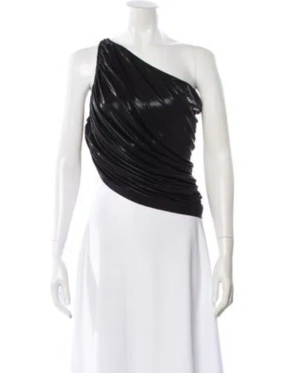 Pre-owned Norma Kamali One-shoulder Sleeveless Top In White