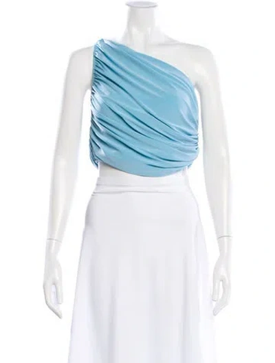 Pre-owned Norma Kamali One-shoulder Sleeveless Top In White