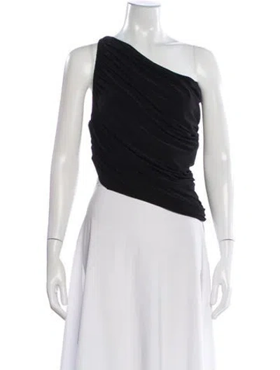 Pre-owned Norma Kamali One-shoulder Sleeveless Top In White