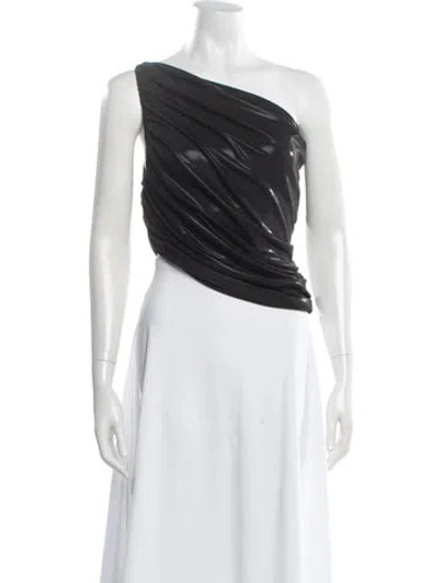 Pre-owned Norma Kamali One-shoulder Sleeveless Top In White