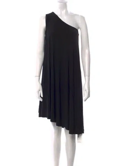 Pre-owned Norma Kamali One-shoulder Sleeveless Tunic In Black