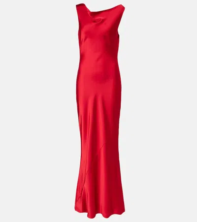 Norma Kamali Open-back Gown In Red