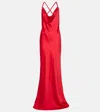 Norma Kamali Robe Aus Satin In Rot