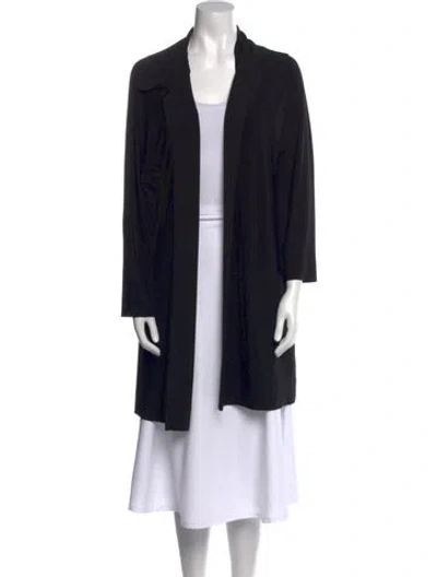 Pre-owned Norma Kamali Open Front Sweater In Black