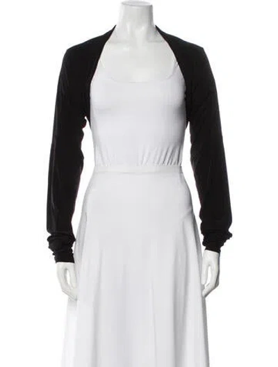 Pre-owned Norma Kamali Open Front Sweater In Black