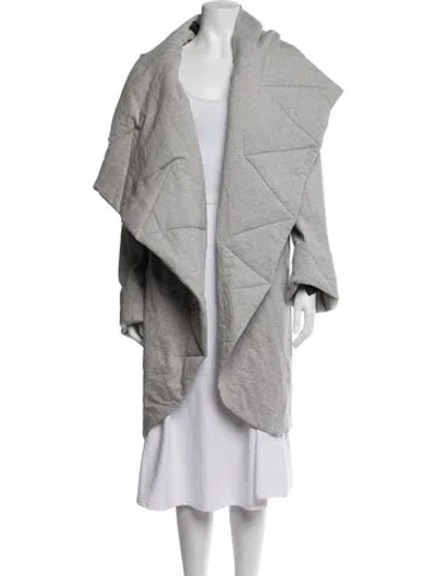 Pre-owned Norma Kamali Open Front Sweater In Grey