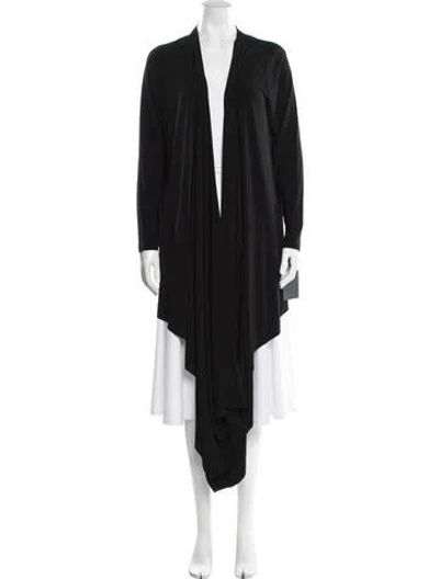 Pre-owned Norma Kamali Open Front Sweater W/ Tags In Black