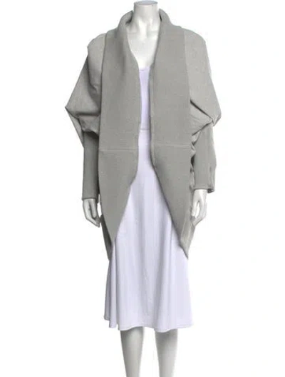 Pre-owned Norma Kamali Open Front Sweater W/ Tags In Grey