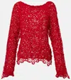 Norma Kamali Open-knit Cotton-blend Sweater