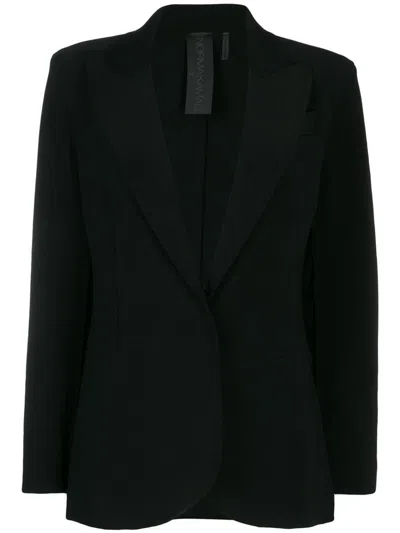 Norma Kamali Fitted Blazer In Nero