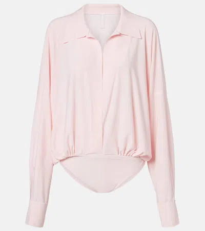 Norma Kamali Oversized Bodysuit In Pink