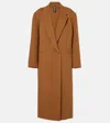 Norma Kamali Oversized Cotton-blend Coat In Brown