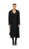 Norma Kamali Velvet Coat In Black