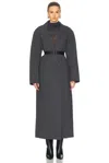 Norma Kamali Oversized Cotton-blend Coat In Dark Heather Grey