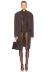 Norma Kamali Oversized Double Breasted Jacket In Espresso